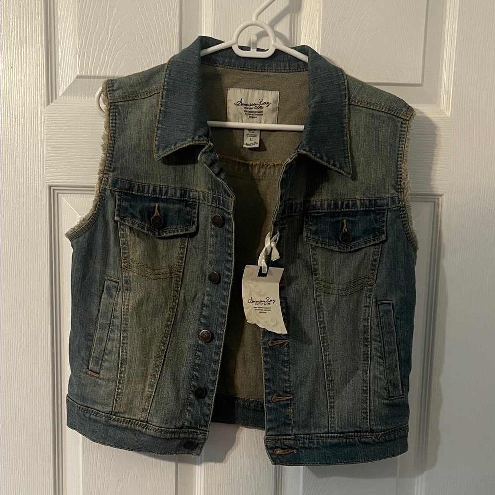 NWT American Rag Blue Denim Vest